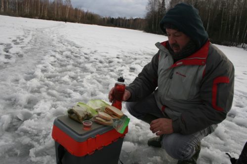 жерлицы, ловля хищника зимой,